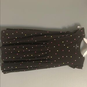 H&M Black Dress with Colorful Hearts